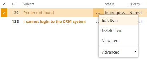 Edit Ticket Context
