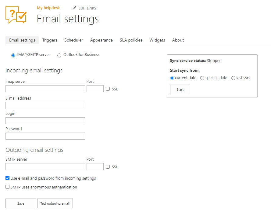 Email Settings