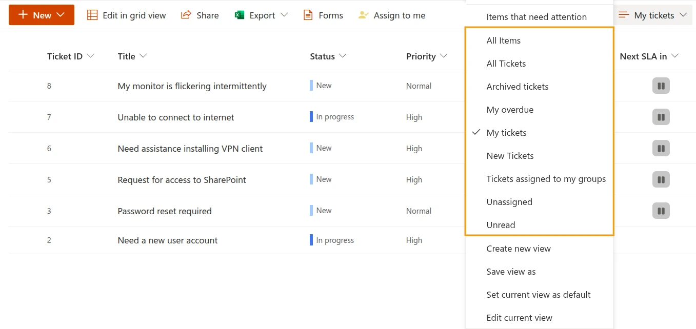 views in home page