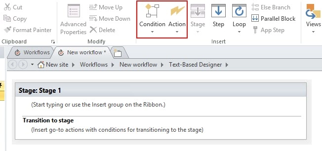 Applaying actions