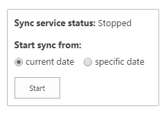 Sync service status