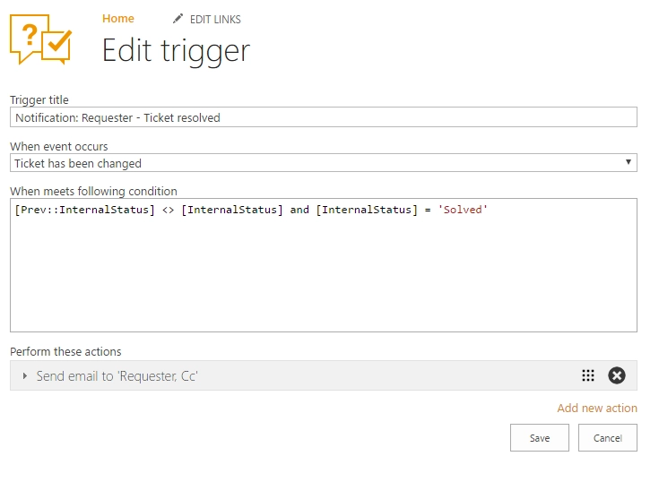 Trigger - Notify Requester