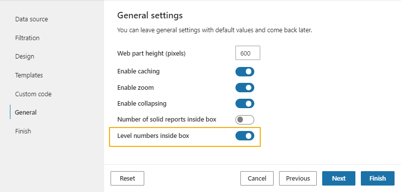 General settings