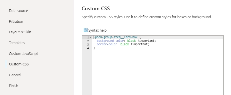 Custom CSS