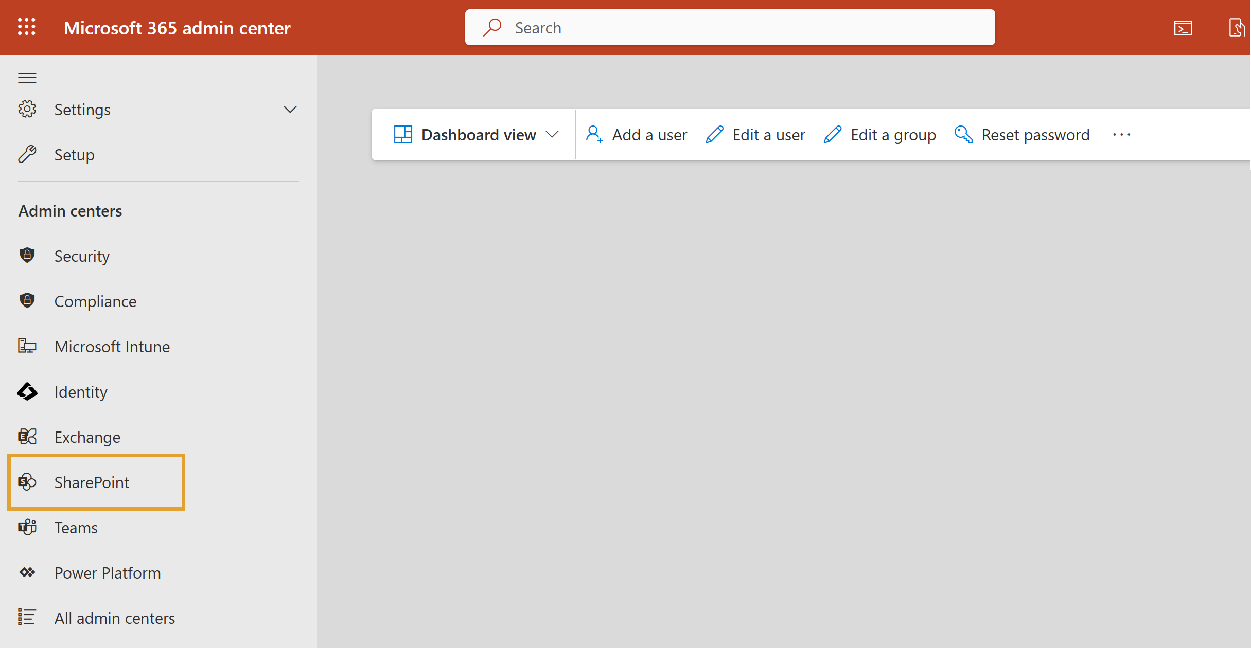 Microsoft administrator console
