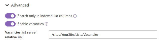 Enable vacancies