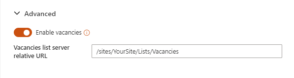 Enable vacancies