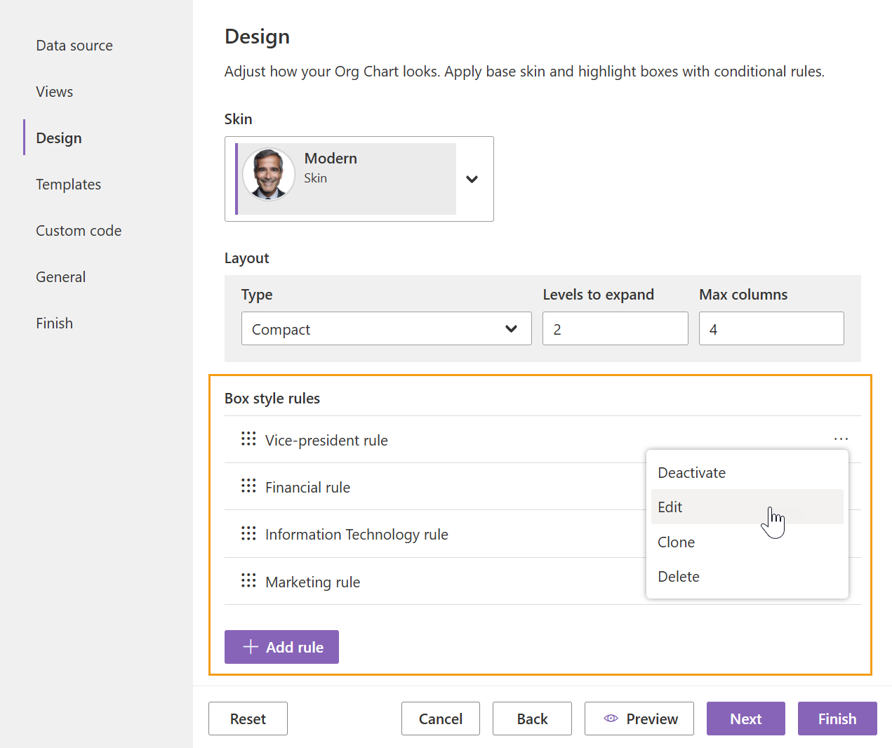 Design step overview