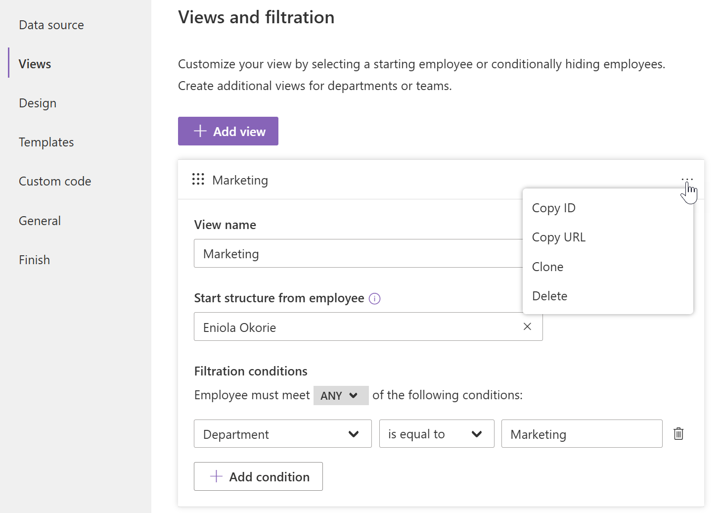Create view