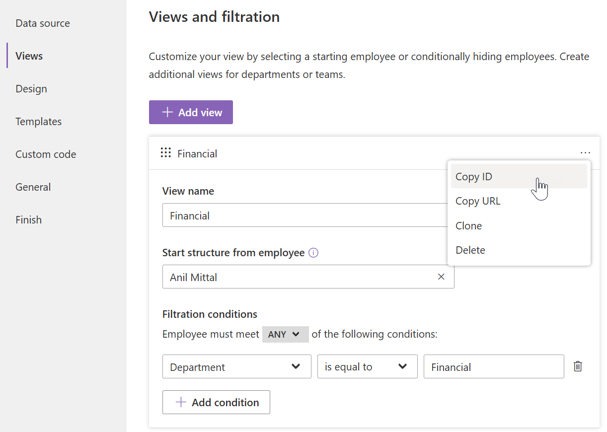Copy View ID