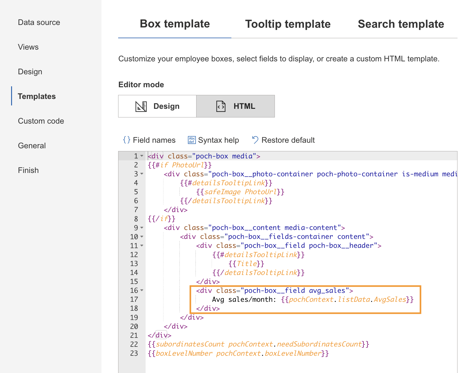 Additional List Box Template