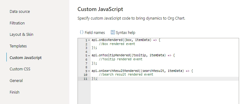 Custom JavaScript step