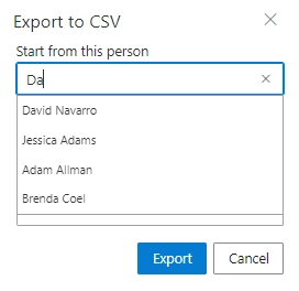 Export to CSV