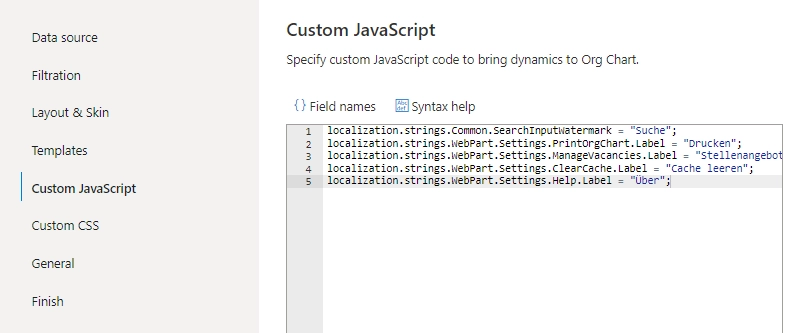 Change Localization Strings