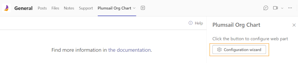 Open confguration in MS Teams