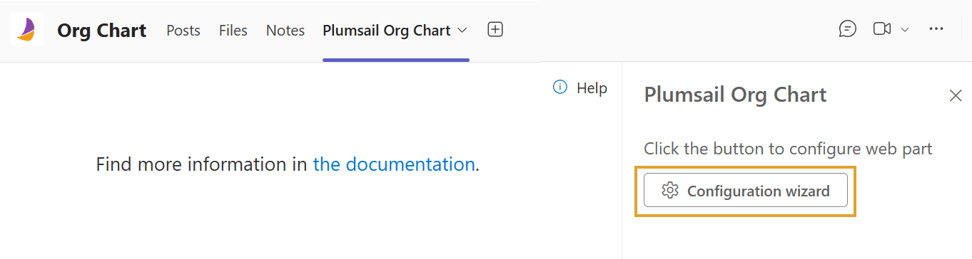 Open configuration wizard