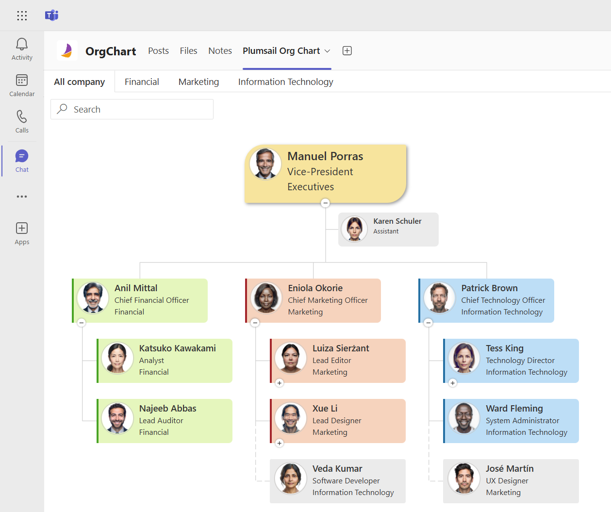 Org Chart MS Teams