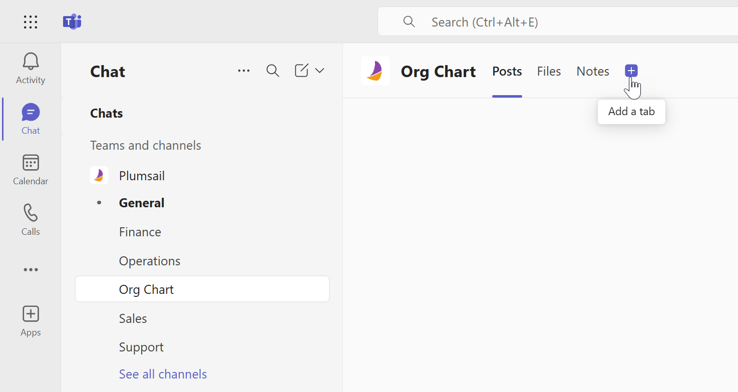 Add new tab