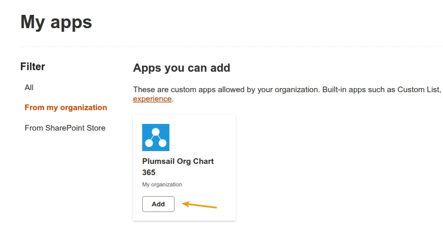 Pick OrgChart web part