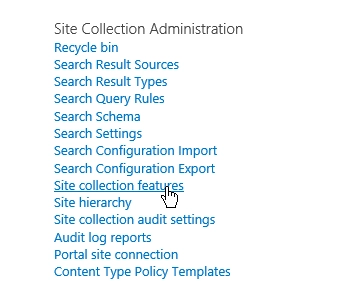 Site Collection Settings Instuction