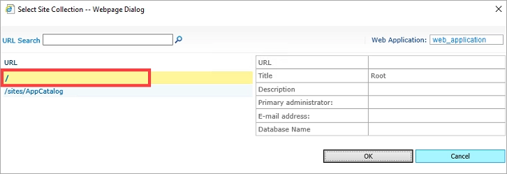 Select site collection