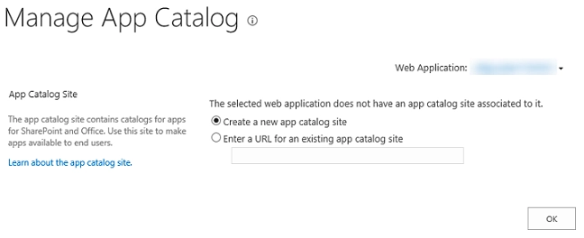 Create app catalog