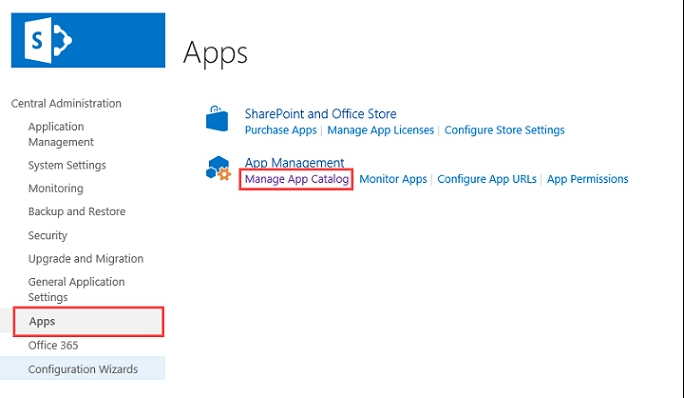 Manage app catalog