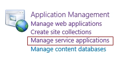 Manage Service Applications