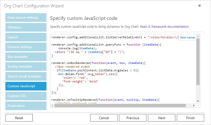 Additional List CustomJS