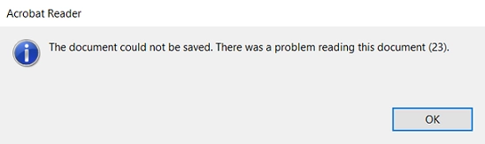 Acrobat error