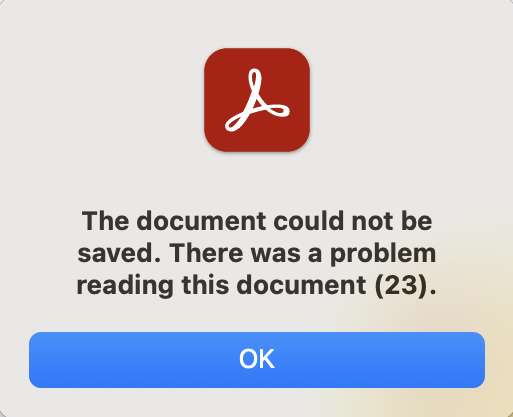 Acrobat error
