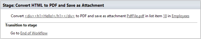 Convert HTML to PDF and Save as Attachment