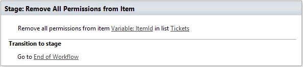 Remove All Permissions from Item