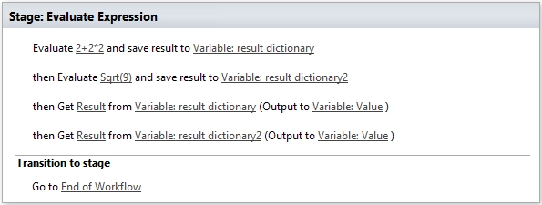 Evaluate expression