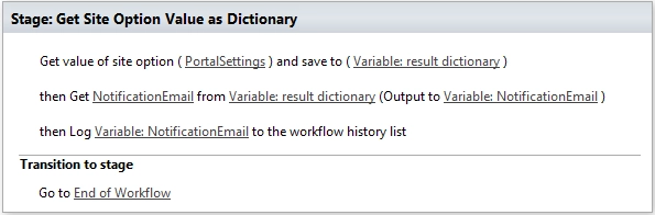 Get Site Option Value as Dictionary