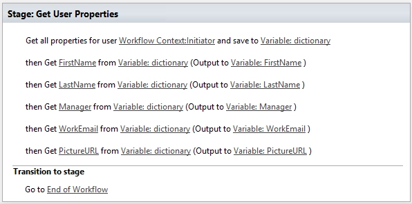 Get user profile properties