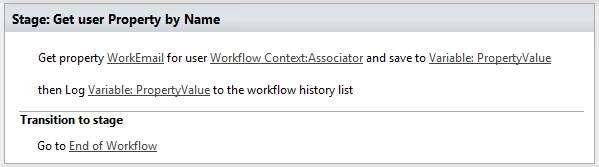 Get specific user profile property