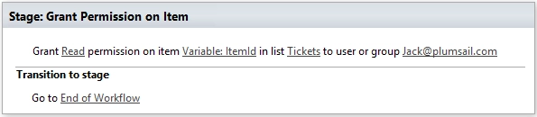 Grant Permission on Item