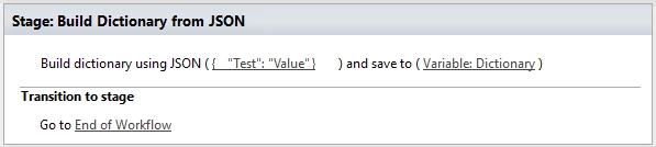 Build Dictionary from JSON string