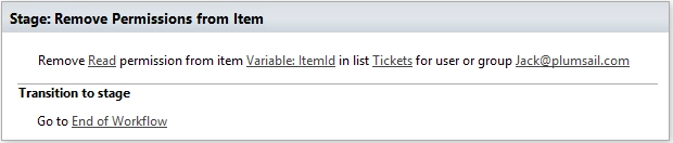 Remove Permissions from Item