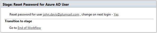 Reset Password for Azure AD User