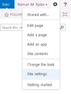 SharePoint Site Settings