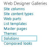 SharePoint Solution Gallery