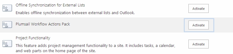 SharePoint Activate Feature