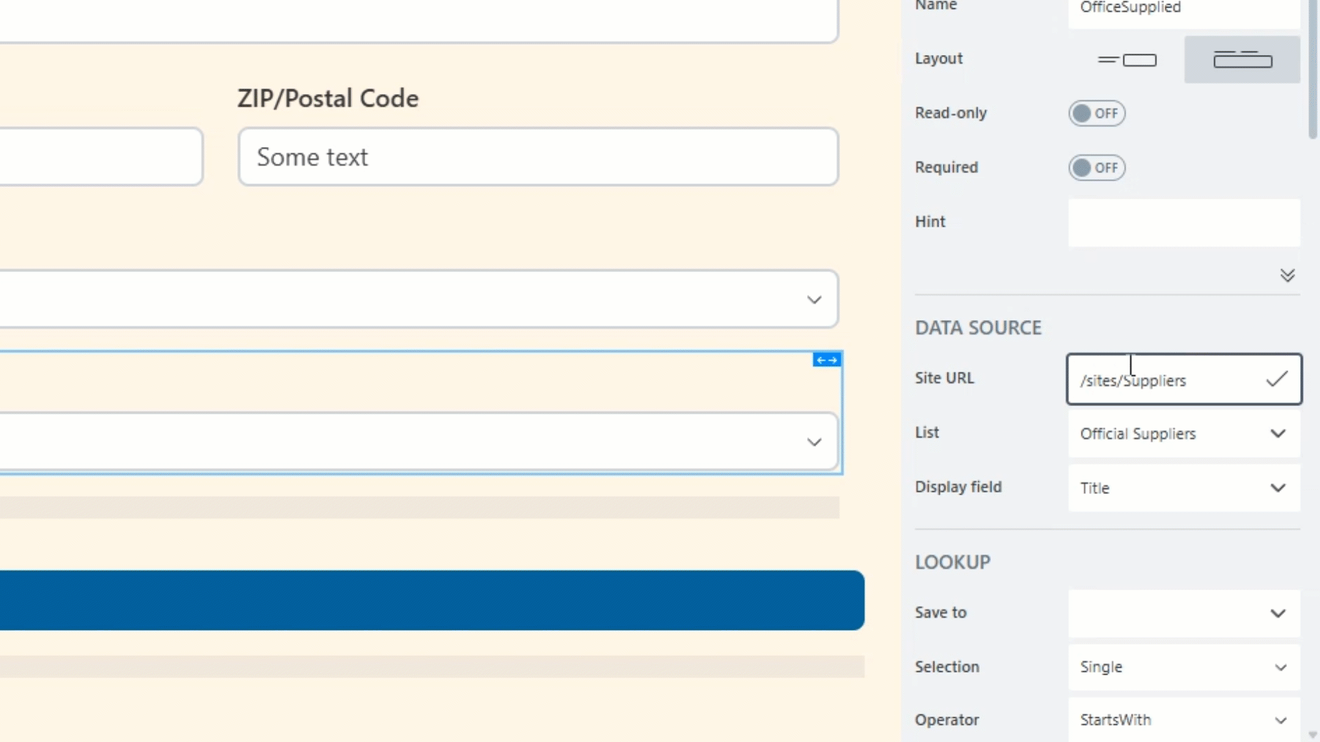 Connect Lookup controls to any site