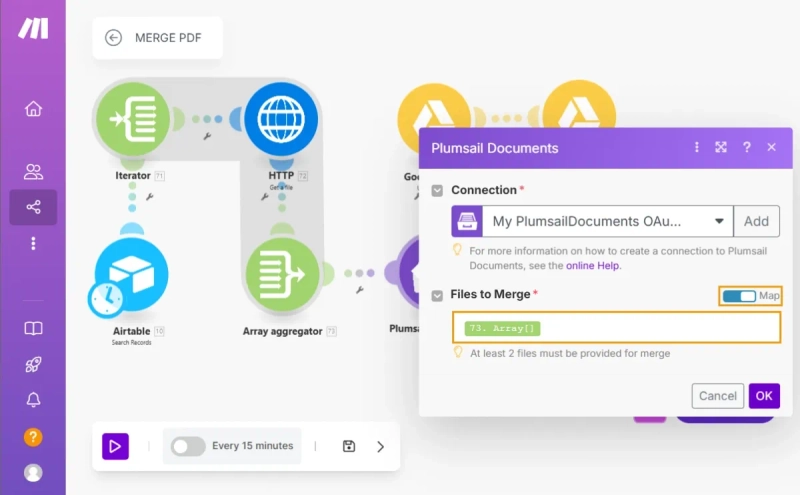 Merge any files into PDF