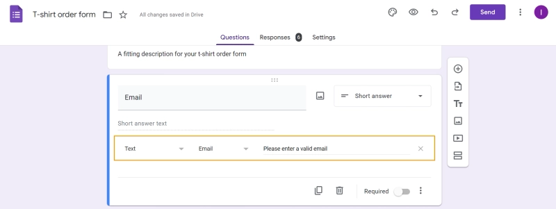 Configure response validation