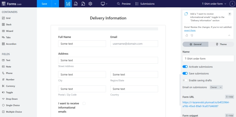 Plumsail Forms screenshot
