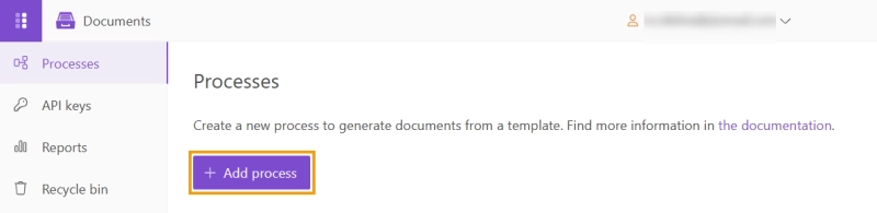Plumsail Documents - Start a new process