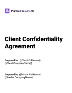 Client confidentiality agreement